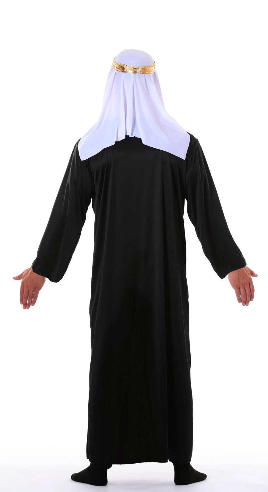 GP80830 – Wüstenprinz Karneval Kostüm Sheik – Größe: 52 - 54 (L) – Farbe: Schwarz, Ansicht 2