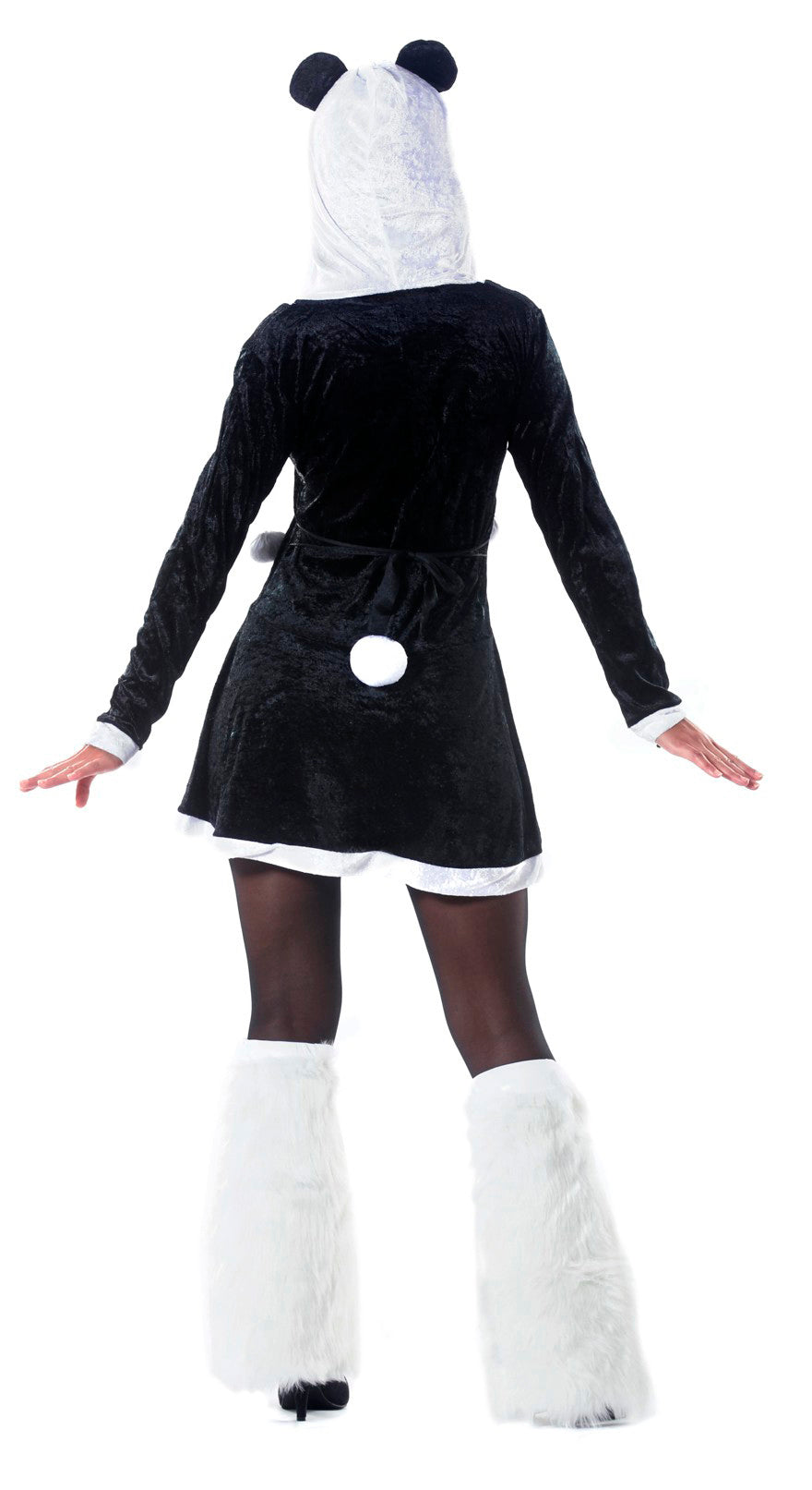 GP80835 – Tierisches Panda Kostüm Elegant Kapuze – Größe: 38 - 40 (M) – Farbe: Schwarz