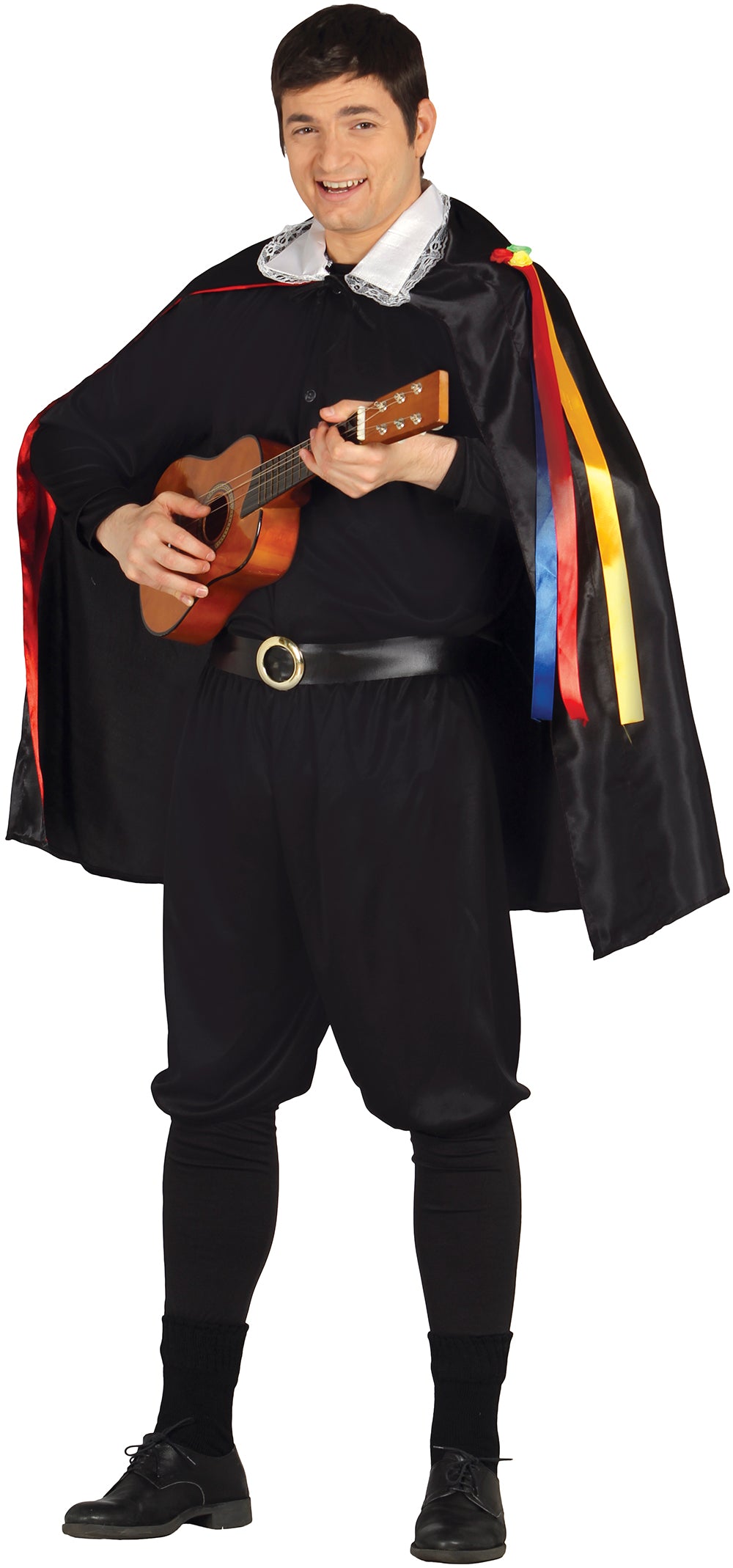 GP80838 – Narrenkostüm Mittelalter Troubadour – Größe: 52 - 54 (L) – Farbe: Schwarz
