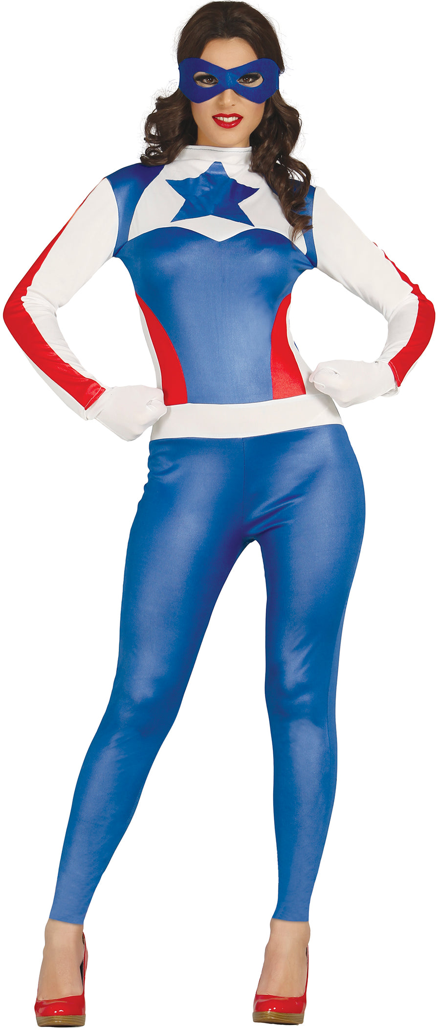 Superheldin Kostüm für Damen mit Maske