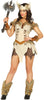 GP84896 – Wikinger Abenteuer Kriegerin Kostüm – Größe: 38 - 40 (M) – Farbe: Beige