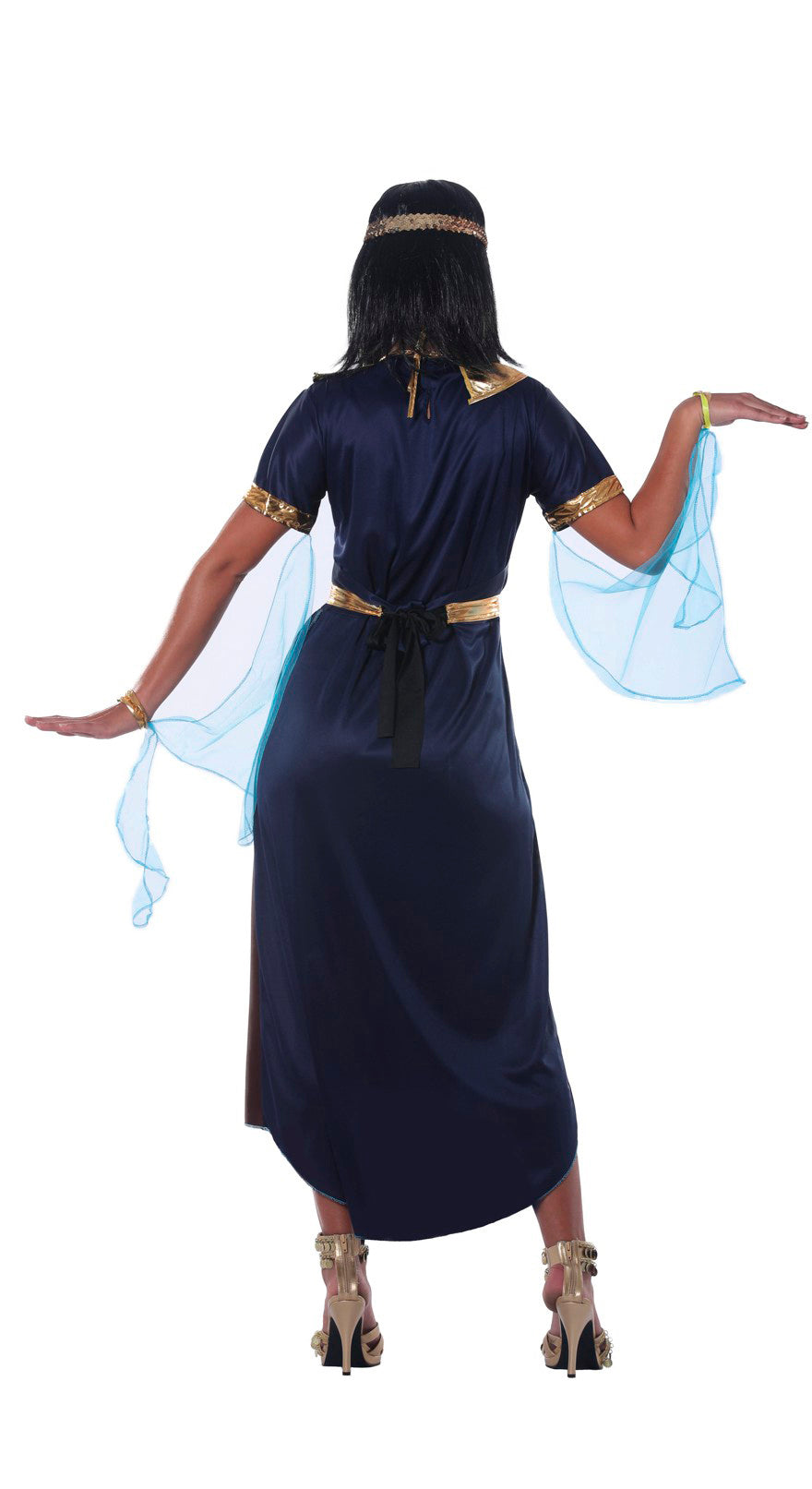 GP80870 – Ägyptische Prinzessin Nefertiti Kostüm – Größe: 38 - 40 (M) – Farbe: Schwarz