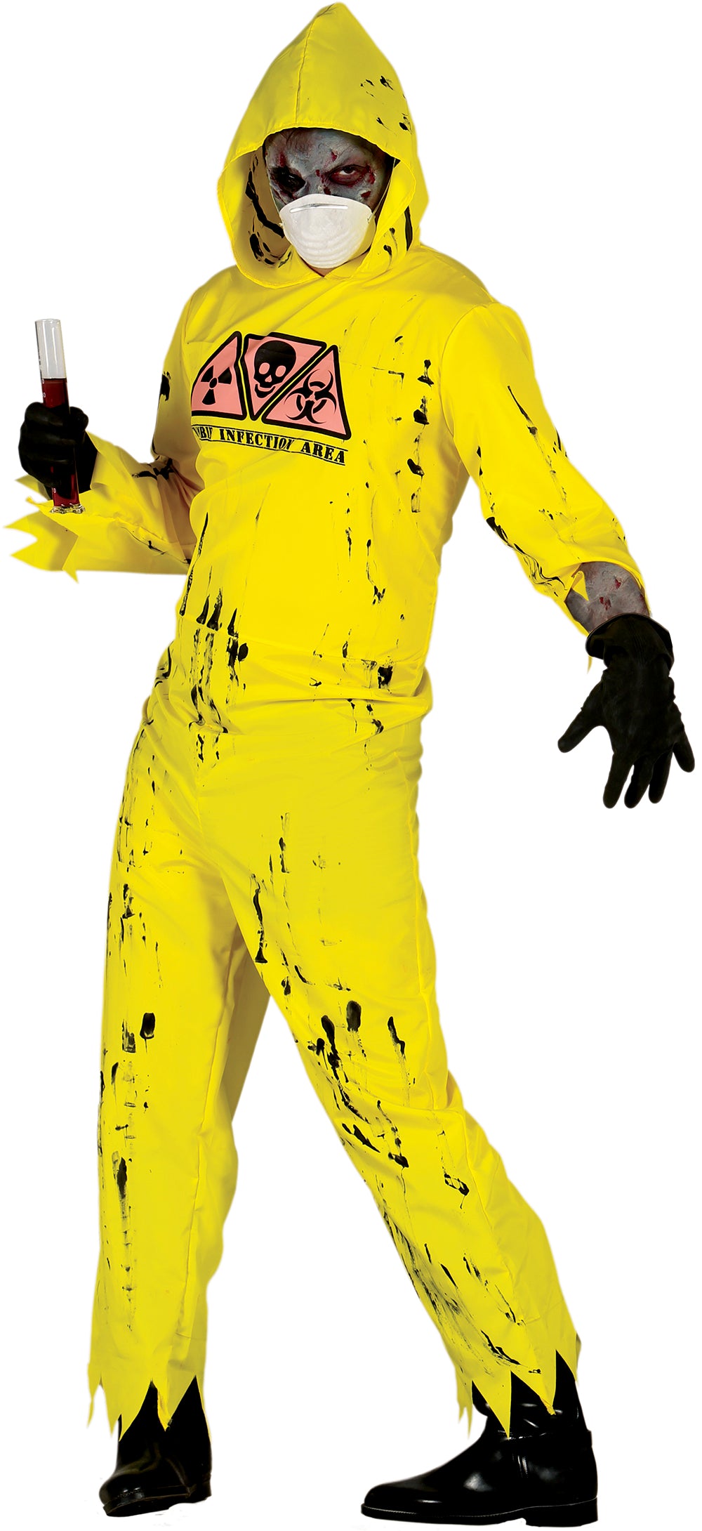 GP80905 – Zombie Apokalypse Kostüm Halloween – Größe: 52 - 54 (L) – Farbe: Gelb