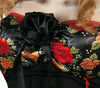 GP80937 – Mexikanischer Skelett Halloween Blumenkunst – Größe: 38 - 40 (M) – Farbe: Schwarz