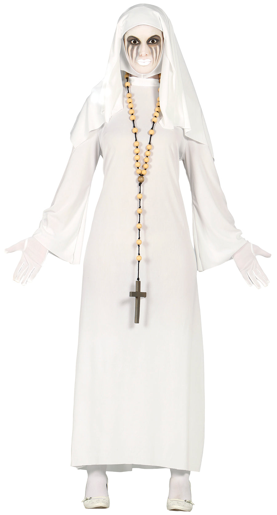 Geisternonne Kostüm für Damen mit Haube