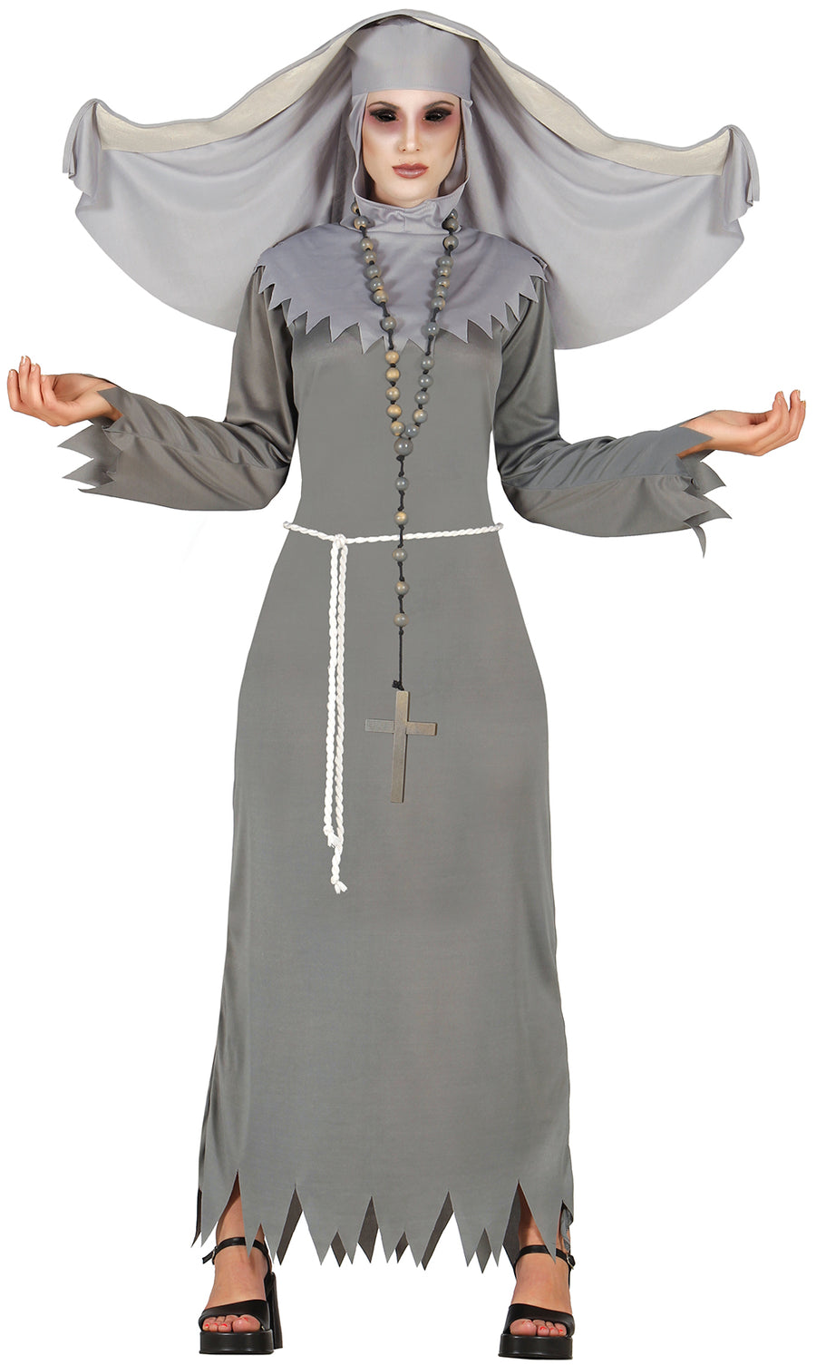 Böse Nonne Kostüm für Damen mit Haube