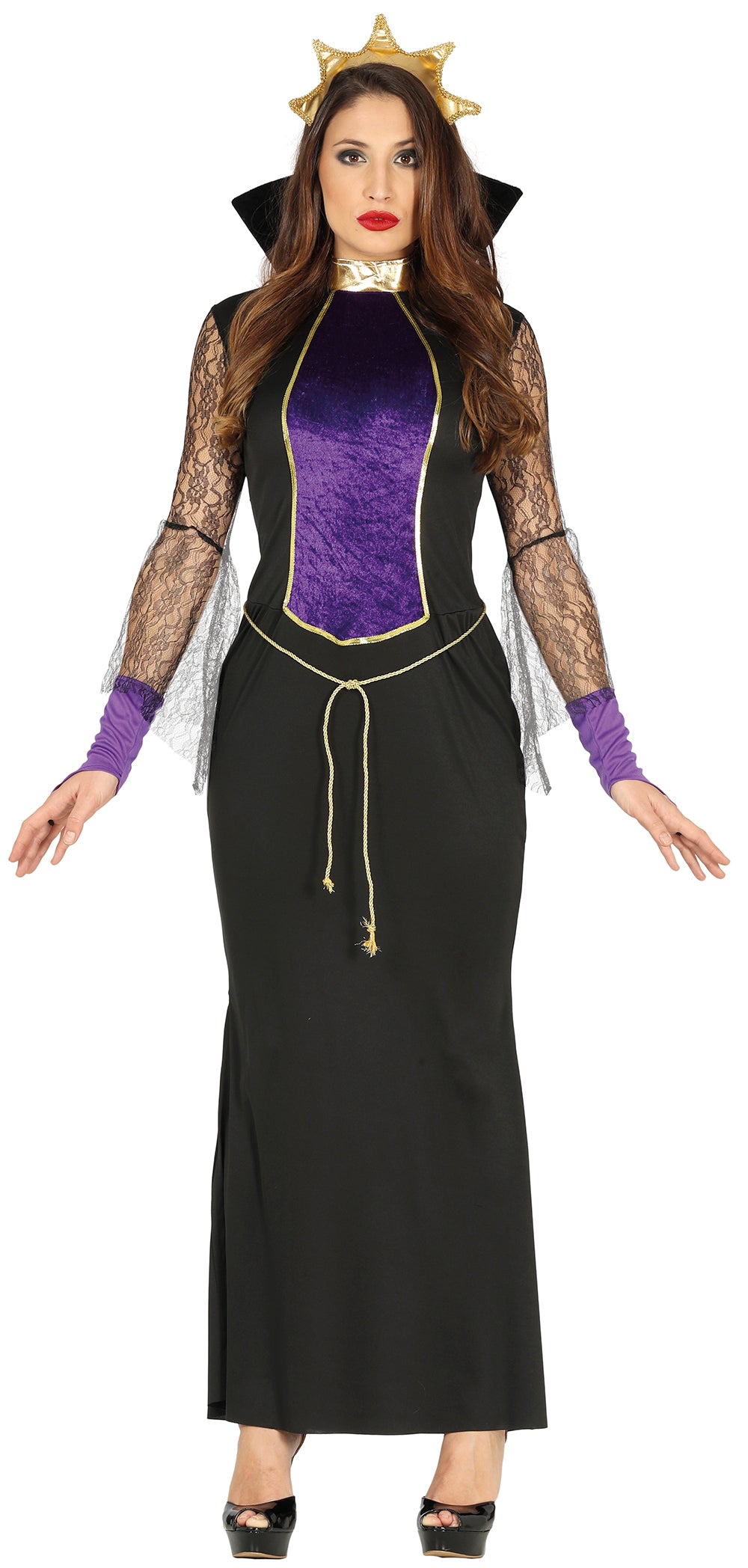 GP80951 – Märchenkönigin Faschingskostüm Elegantes Märchendesign – Größe: 42 - 44 (L) – Farbe: Schwarz