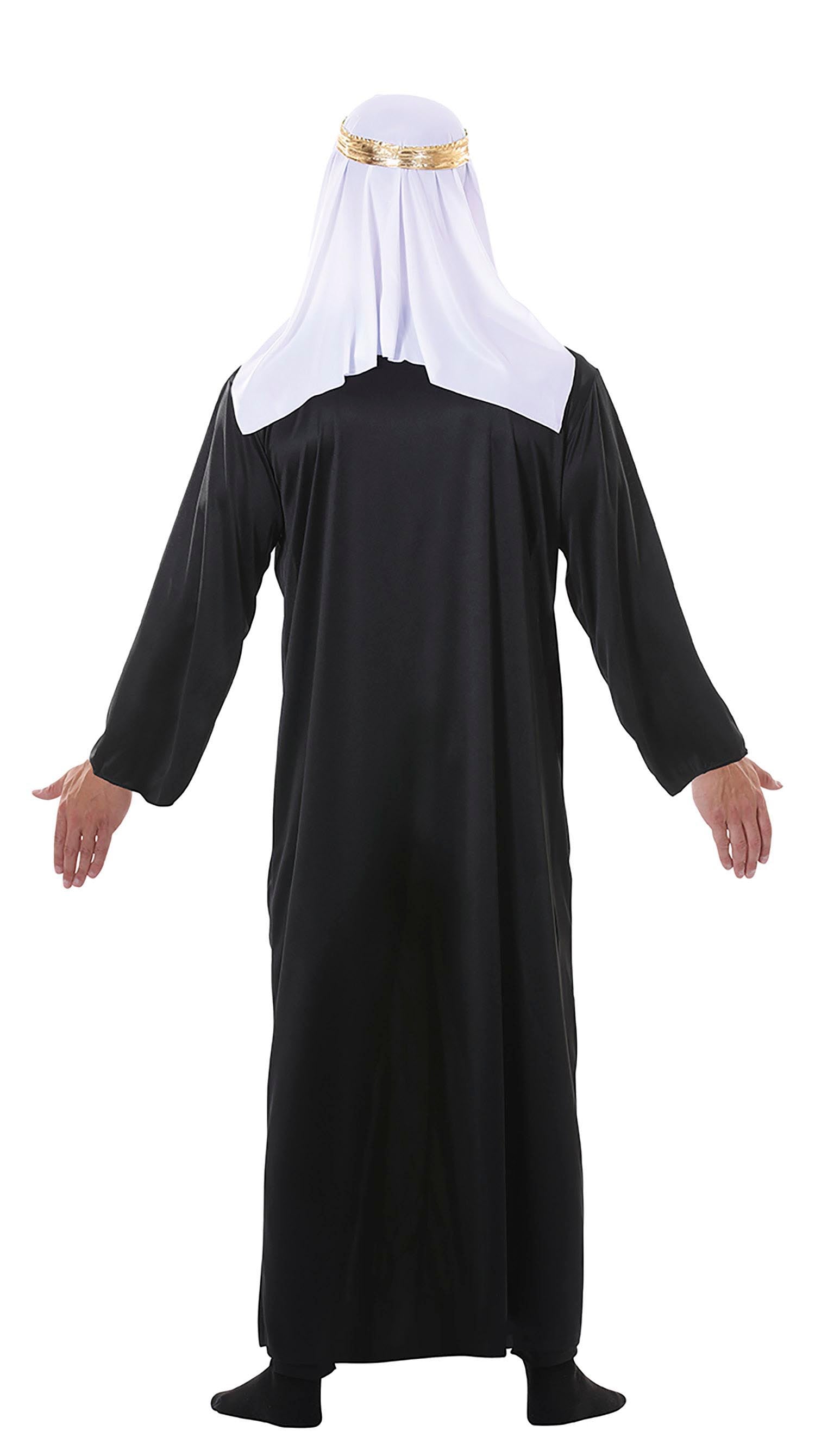 GP80830 – Wüstenprinz Karneval Kostüm Sheik – Größe: 48 - 50 (M) – Farbe: Schwarz