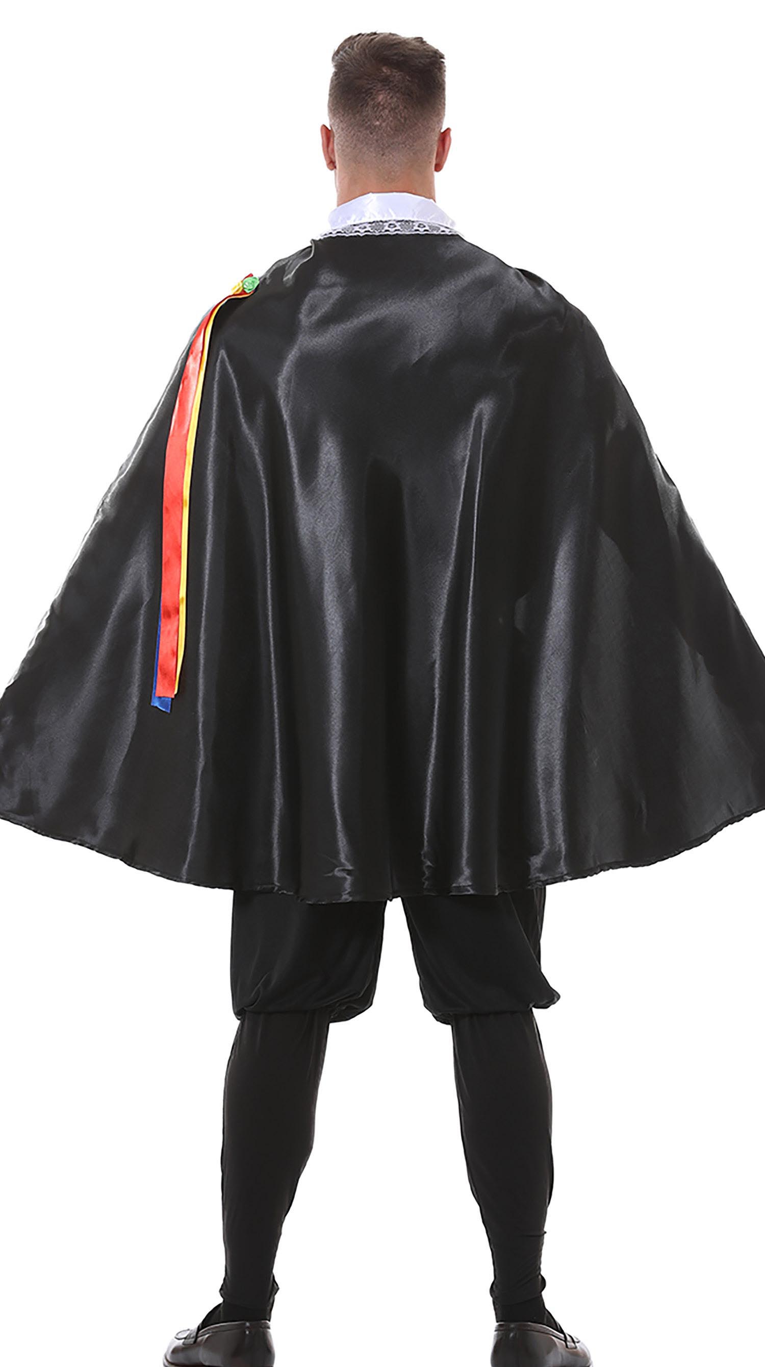 GP80838 – Narrenkostüm Mittelalter Troubadour – Größe: 48 - 50 (M) – Farbe: Schwarz