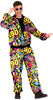 GP80996 – 90s Retro Party Anzug Jacke Hose – Größe: 48 - 50 (M), 52 - 54 (L) – Farbe: Mehrfarbig