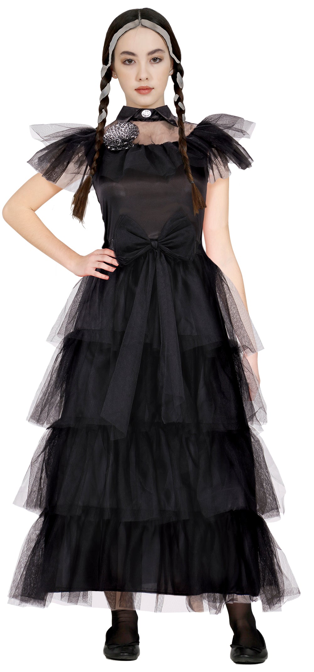 GP84114 – Halloween Ball Kleid Dunkles Filmthema – Größe: 14 - 16 Jahre – Farbe: Schwarz