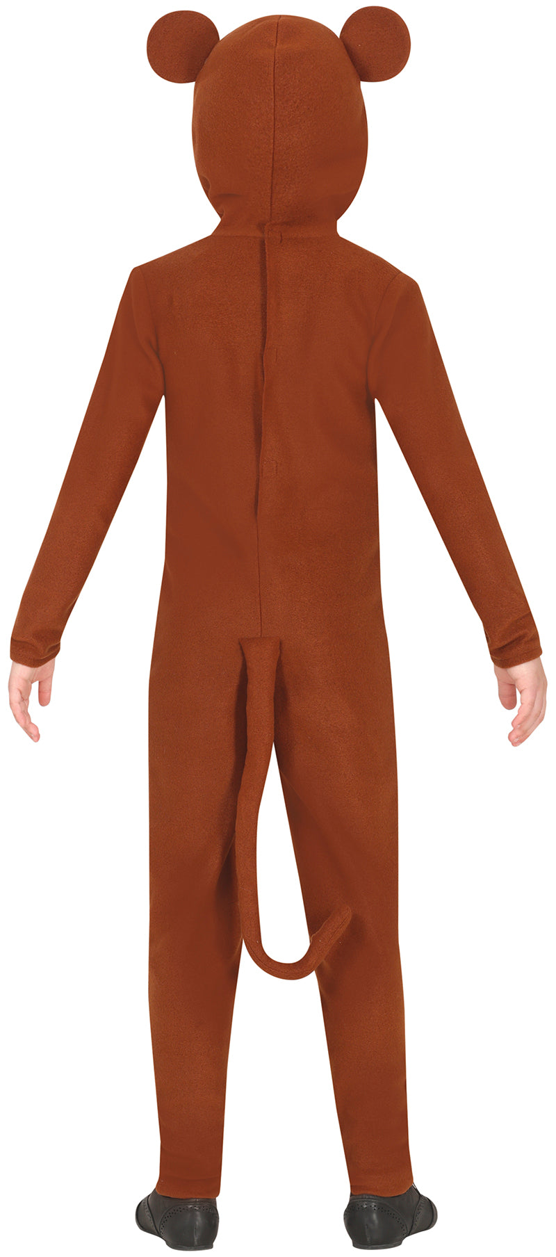 GP81057 – Affen Overall Kapuze Niedliches Tierkostüm – Größe: 98/104, 110/116, 128/134 – Farbe: Braun, Ansicht 2