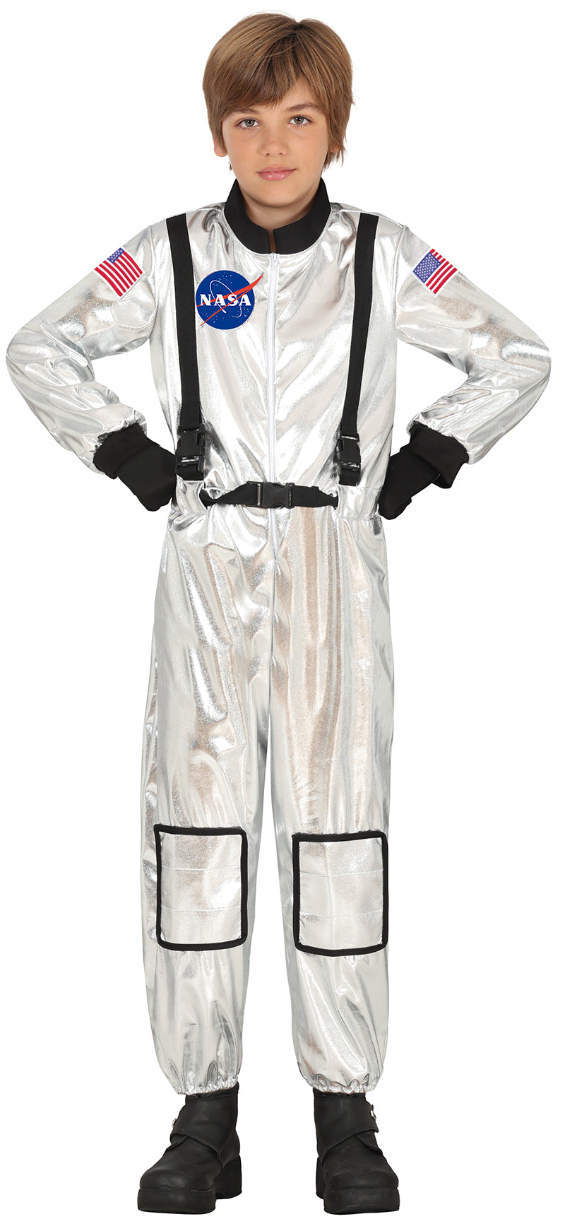 GP81148 – Astronaut Karneval Kinder Raumfahrt – Größe: 110/116 – Farbe: Silber