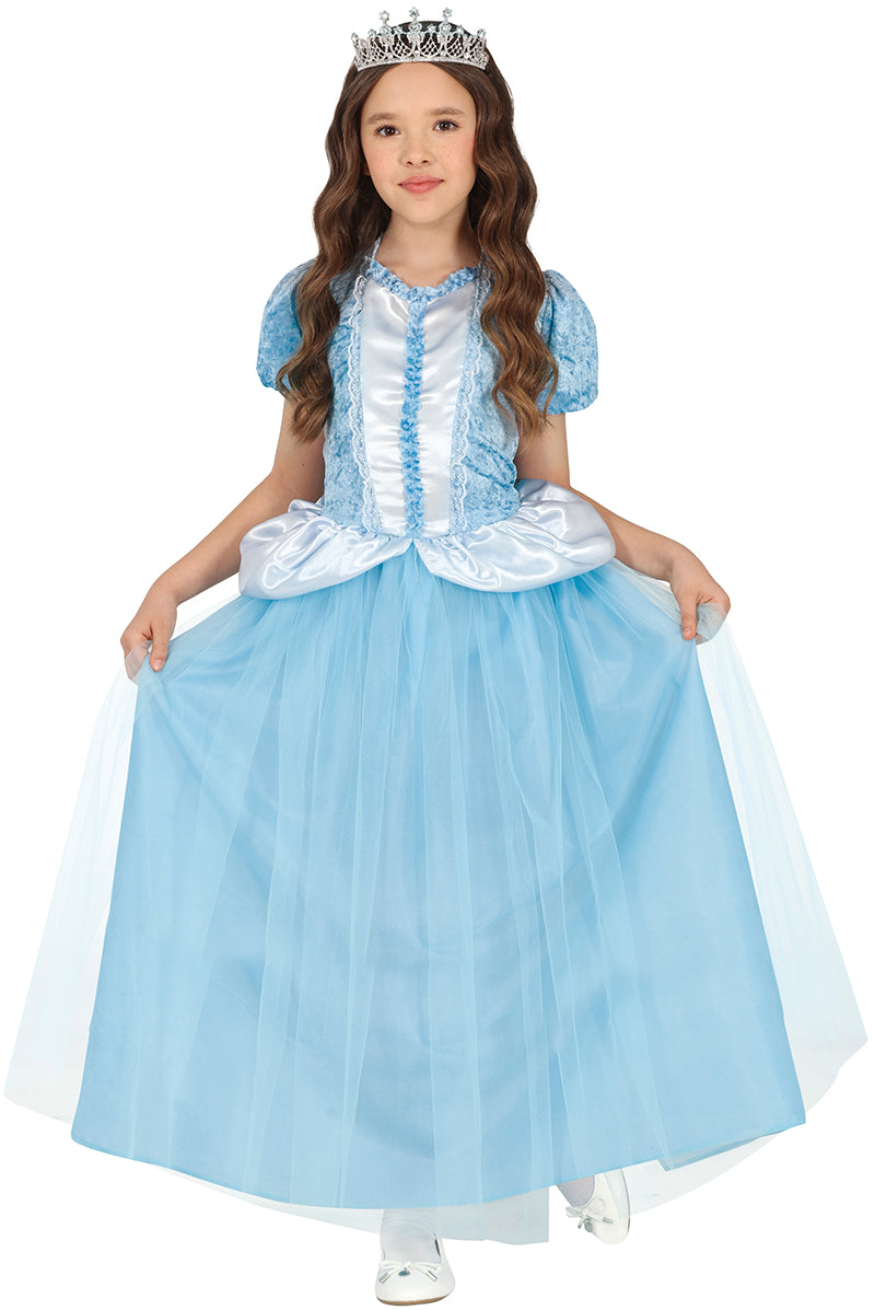 Prinzessin Kostüm für Mädchen blau Ballkleid