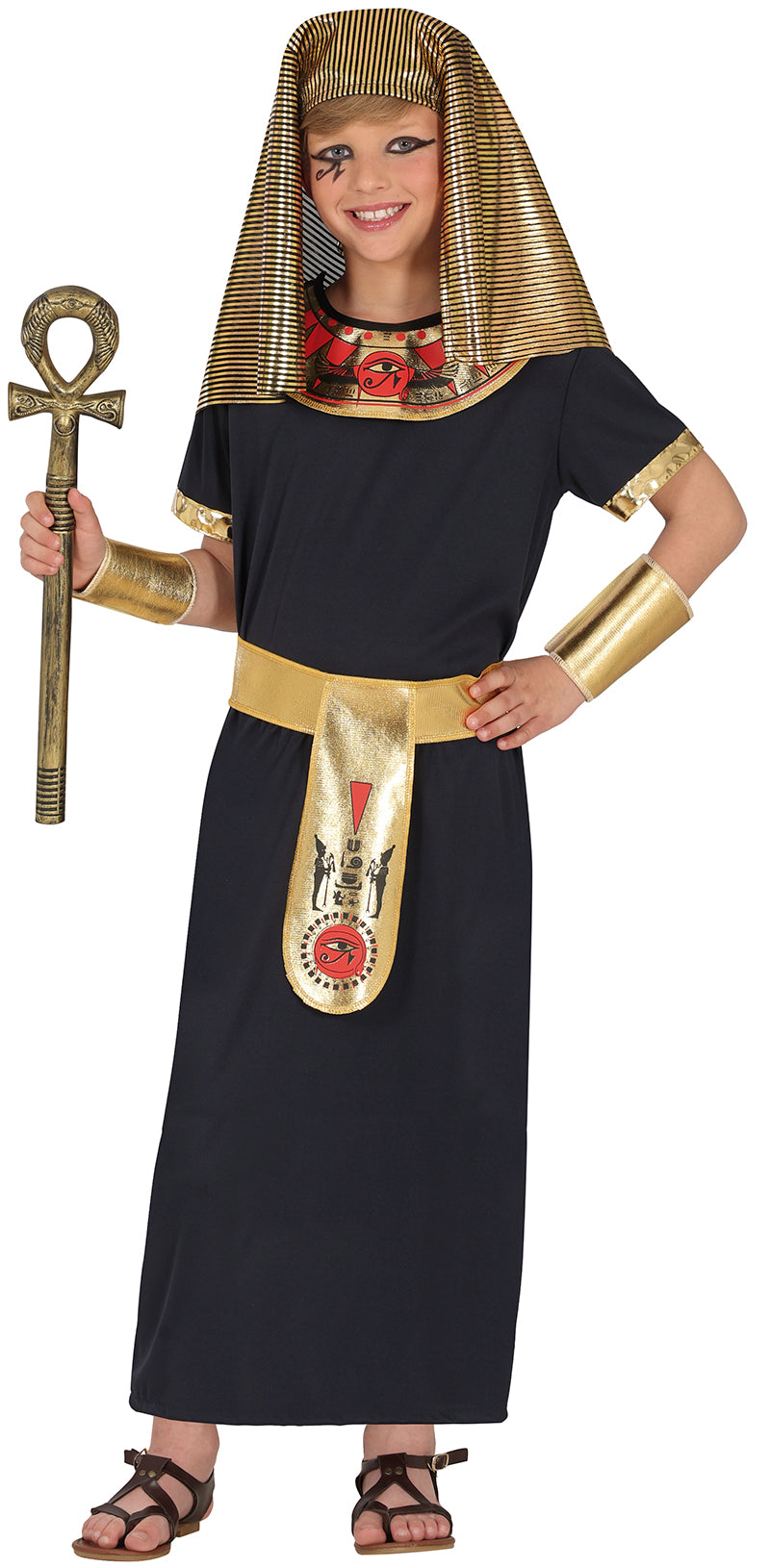 GP81163 – Aegyptischer Herrscher Kostuem Karneval – Größe: 140/146 – Farbe: Schwarz