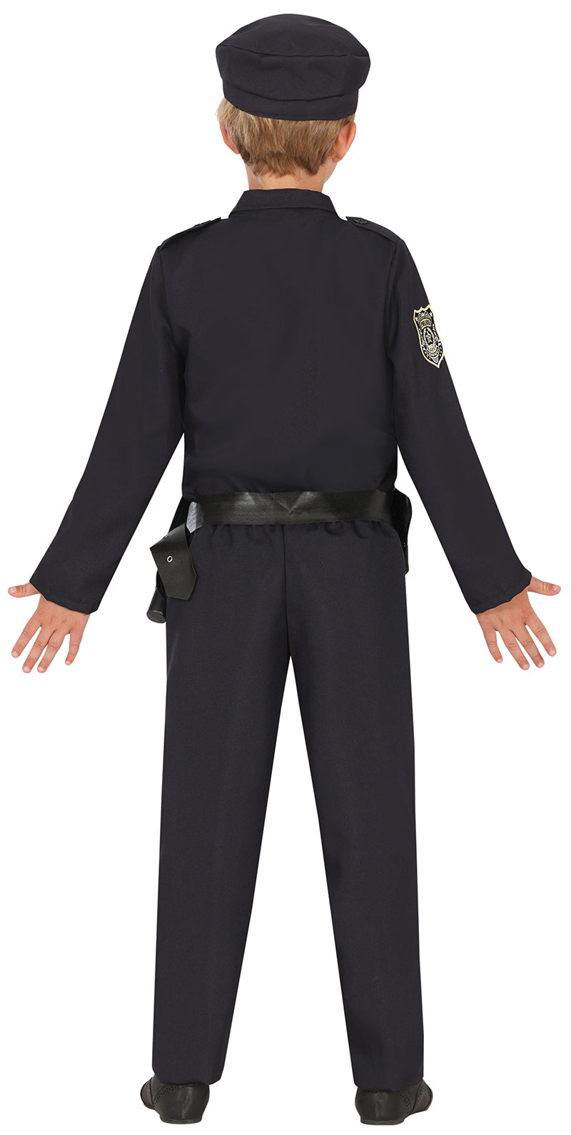 GP81177 – Polizei Karneval Uniform Kostüm – Größe: 98/104 – Farbe: Schwarz, Ansicht 2