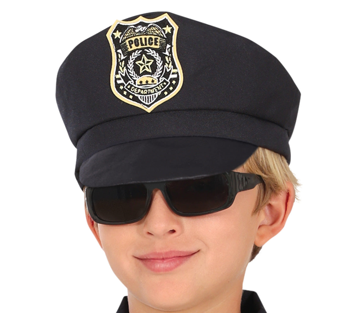 GP81177 – Polizei Karneval Uniform Kostüm – Größe: 128/134 – Farbe: Schwarz