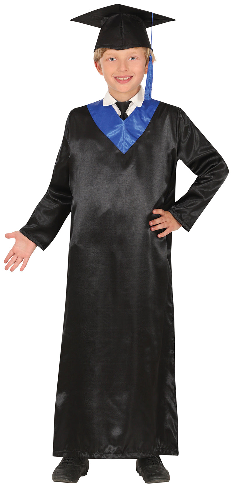 GP81277 – Absolventen Kostüm Graduation – Größe: 128/134 – Farbe: Schwarz