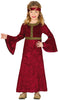 GP81287 – Mittelalter Prinzessin Kostüm Kinderkleidung – Größe: 110/116 – Farbe: Rot