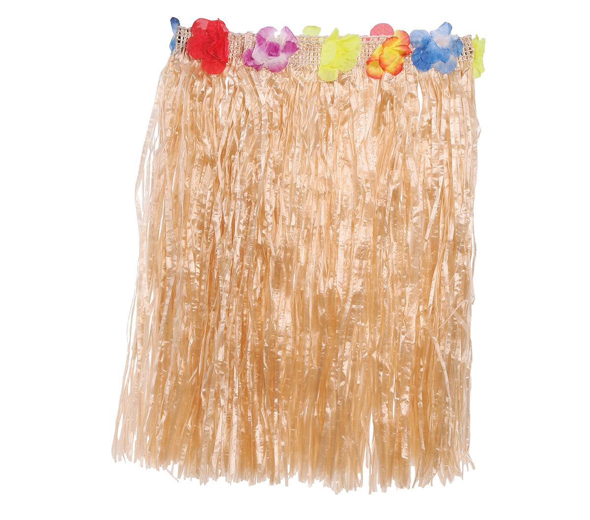 GP17630 – Hawaii Rock für Damen 50 bis 55 cm mit Blumen – Farbe: Natural