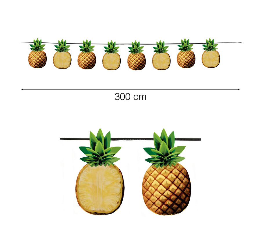 Ananas Girlande 300 cm Hawaii Deko