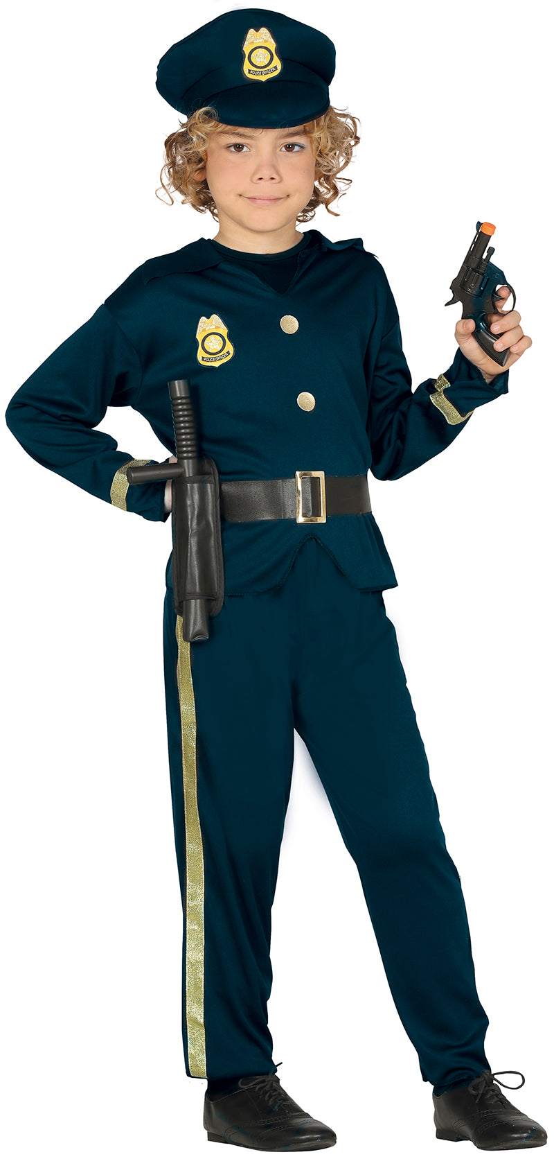 GP81631 – Polizei Karneval Kostüm Uniform – Größe: 110/116 – Farbe: Blau
