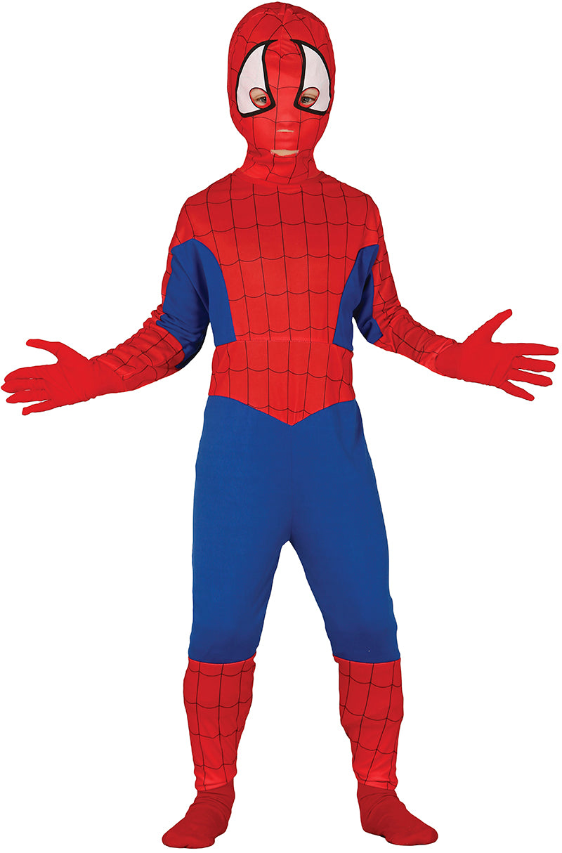 GP83166 – Superheld Abenteuerfigur Kinder Jumpsuit – Größe: 110/116 – Farbe: Rot