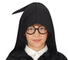 GP83158 – Magische Student Robe Kapuze – Größe: 140/146 – Farbe: Schwarz