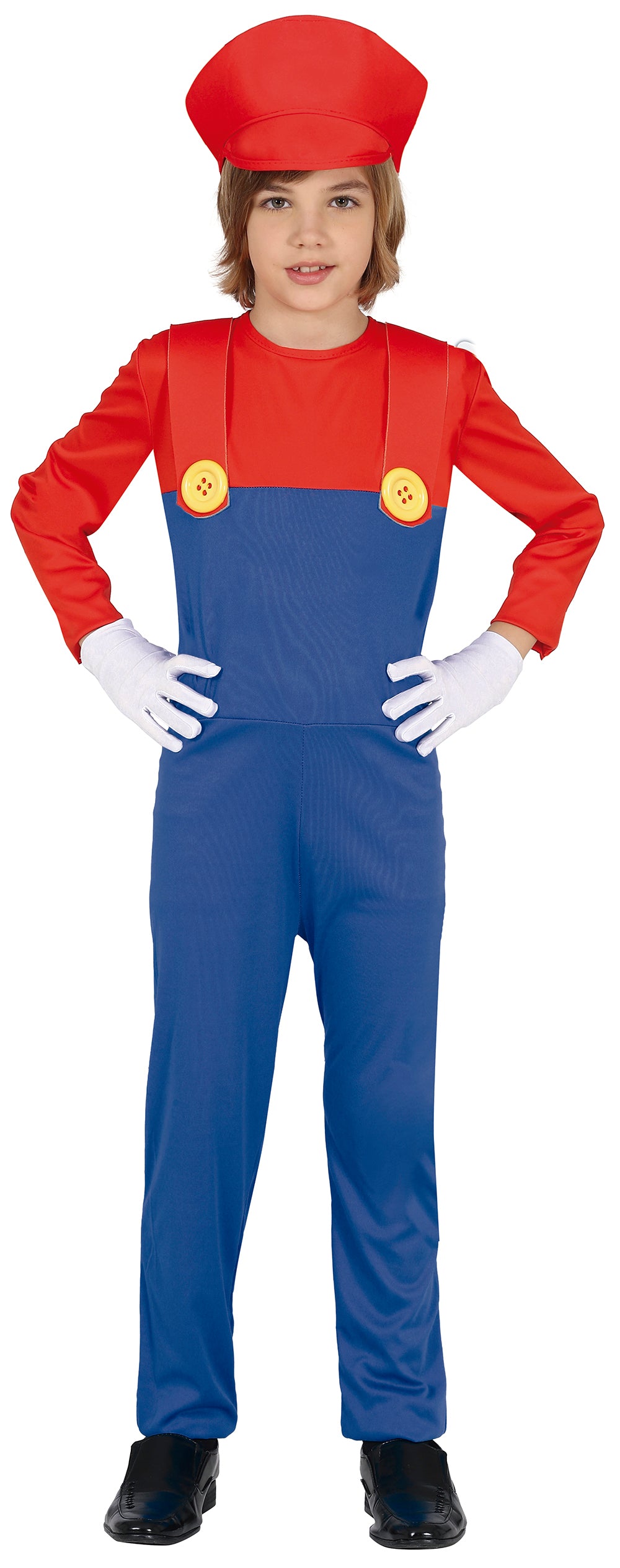 GP81874 – Klempner Abenteuerfigur Karneval Kostüm – Größe: 110/116, 128/134, 140/146, 98/104 – Farbe: Rot