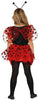 GP81890 – Marienkaefer Haarreif Fluegel Kleid Kostuem – Größe: 140/146 – Farbe: Rot