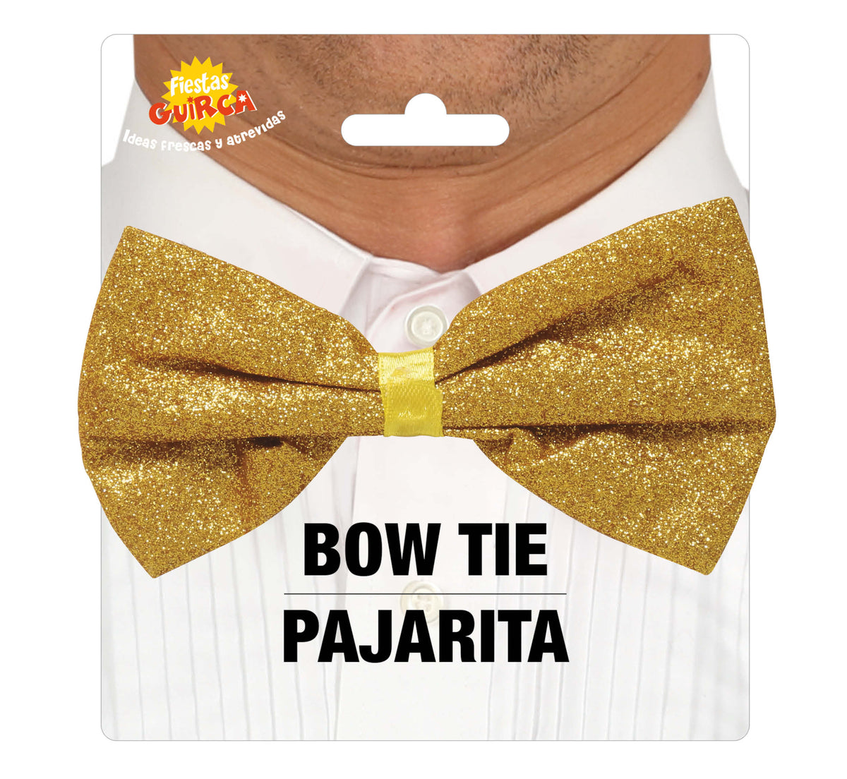 GP18805 – Glitzer Fliege für Herren 12 cm – Farbe: Gold