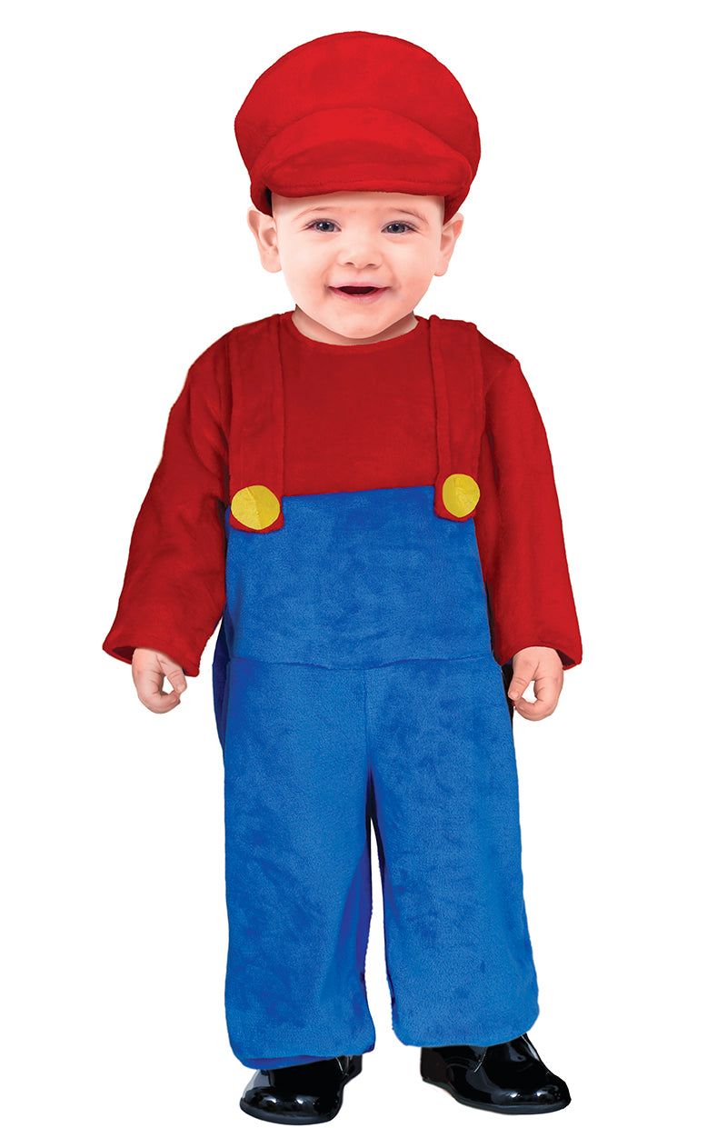 GP82062 – Klempner Abenteueranzug Kinder Karneval – Größe: 92/98 – Farbe: Rot