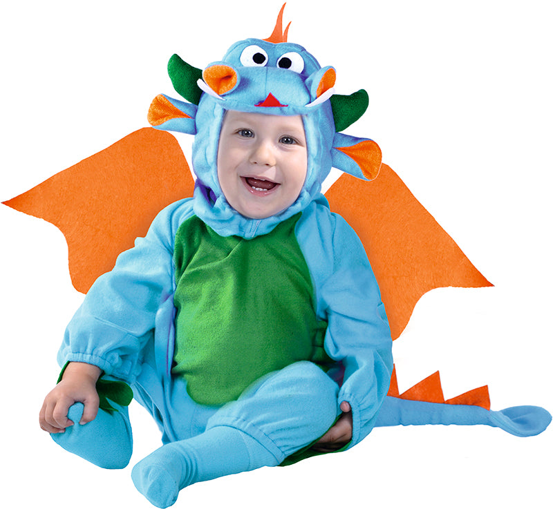 GP82435 – Drache Baby Kostüm Kapuze – Größe: 86/92 – Farbe: Blau