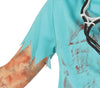 GP82610 – Zombie Arzt Halloween Kostüm Mit Maske Blut – Größe: 128/134 – Farbe: Blau
