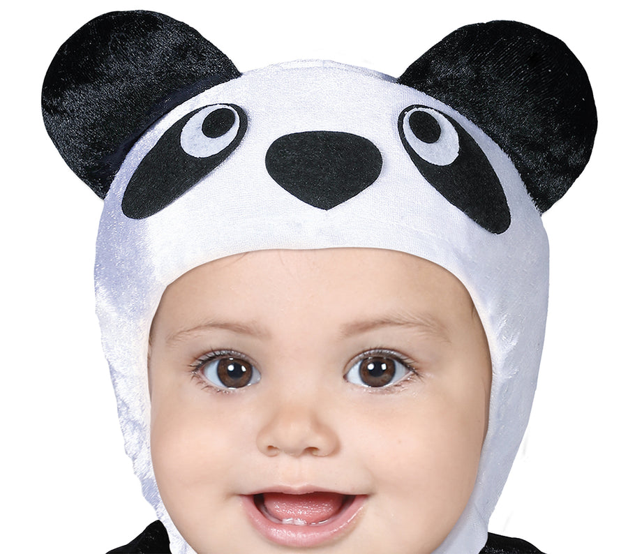 GP82626 – Tierbabykostüm Panda Karneval Bärenkapuze – Größe: 74/80 – Farbe: Schwarz, Ansicht 2
