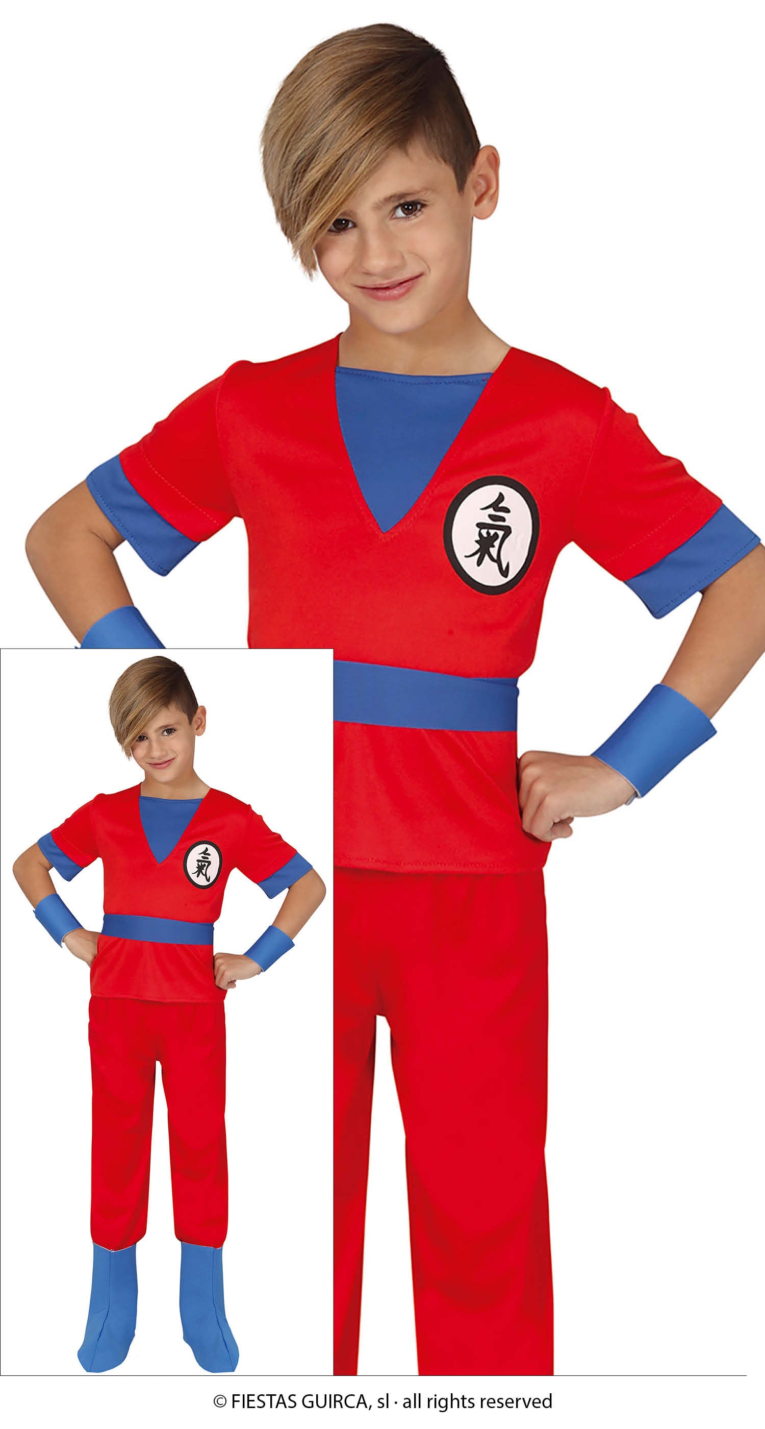 GP82760 – Ninja Abenteuerfigur Asien Karneval – Größe: 110/116 – Farbe: Rot