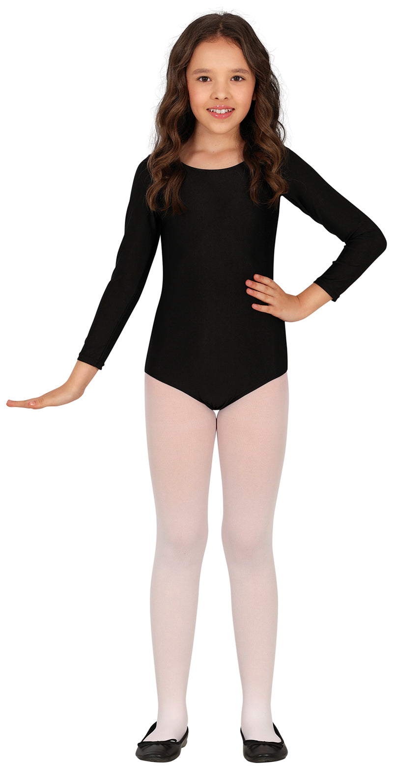 GP82900 – Sportlicher Karneval Star Langarmbody – Größe: 9 - 12 Jahre – Farbe: Schwarz