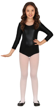 Gymnastikbody für Mädchen schwarz glänzend, Bild 1