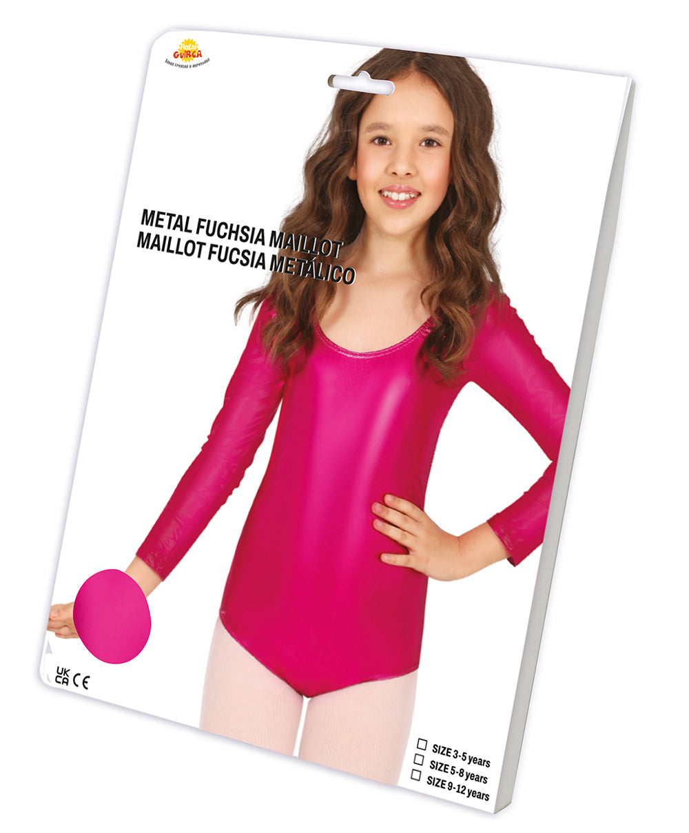 GP82942 – Sport Fuchsia Pink Langarm Body – Größe: 3 - 5 Jahre, 5 - 8 Jahre, 9 - 12 Jahre – Farbe: Pink