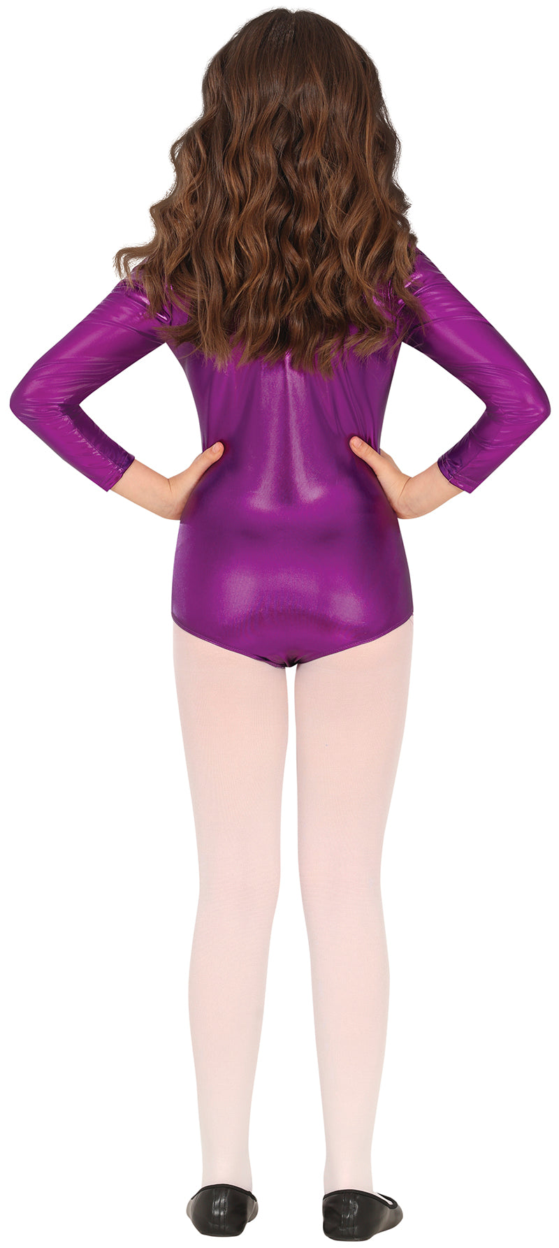 GP82951 – Einhorn Glanzbody Langarm Tanztrikot – Größe: 3 - 5 Jahre, 5 - 8 Jahre, 9 - 12 Jahre – Farbe: Lila