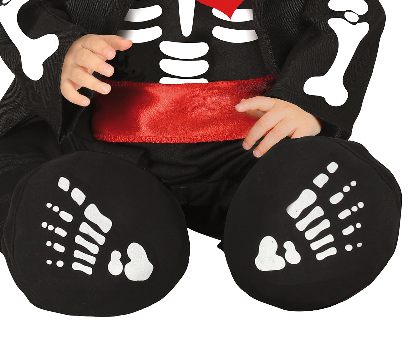 GP83002 – Skelett Hut Jumpsuit Baby Fliege Kapuze – Größe: 86/92 – Farbe: Schwarz