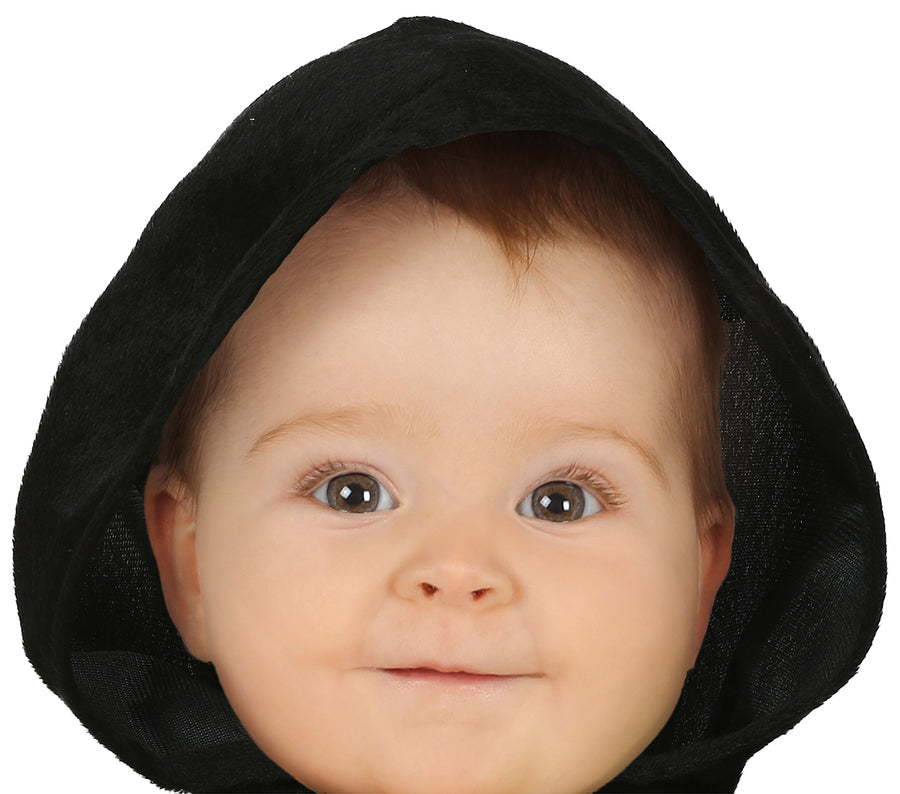 GP83006 – Skelett Baby Jumpsuit Halloween Kapuzenanzug – Größe: 74/80 – Farbe: Schwarz, Ansicht 2