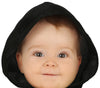 GP83006 – Skelett Baby Jumpsuit Halloween Kapuzenanzug – Größe: 74/80 – Farbe: Schwarz