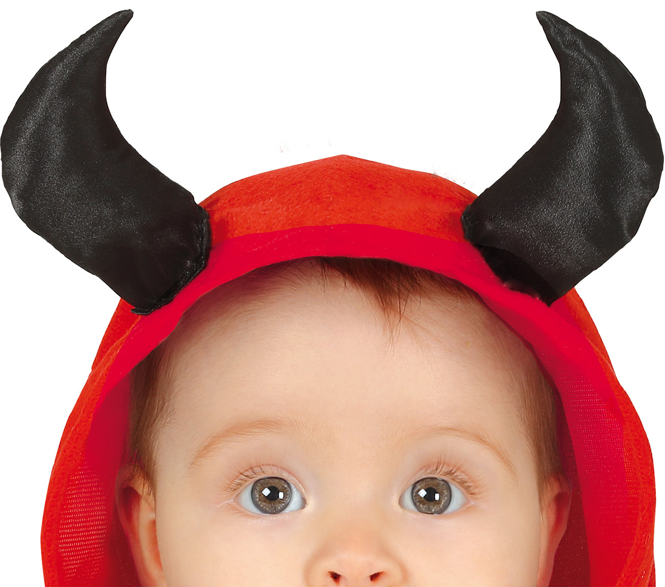 GP83008 – Dämon Halloween Jumpsuit Kapuze – Größe: 74/80 – Farbe: Rot