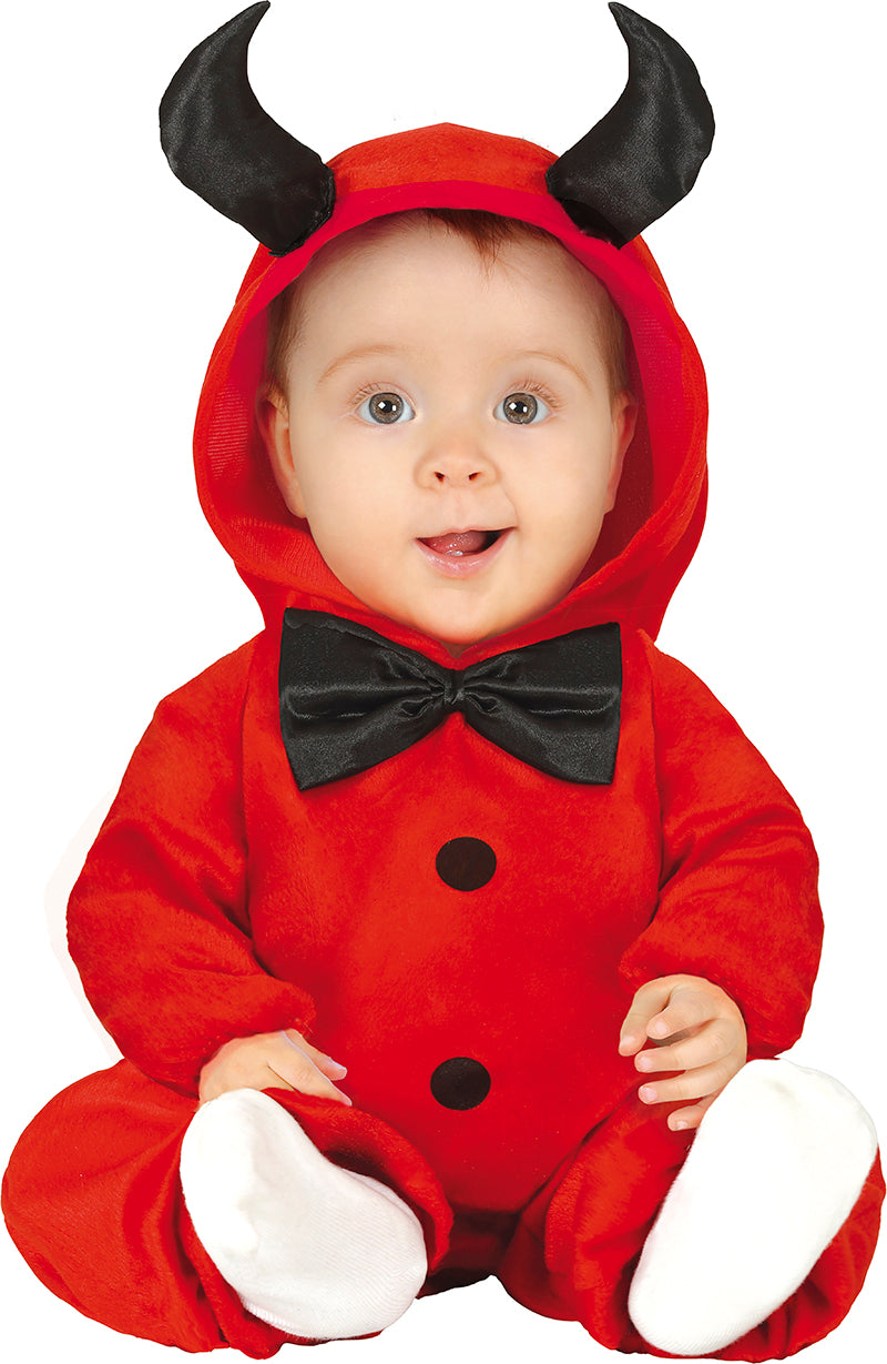 GP83008 – Dämon Halloween Jumpsuit Kapuze – Größe: 86/92 – Farbe: Rot