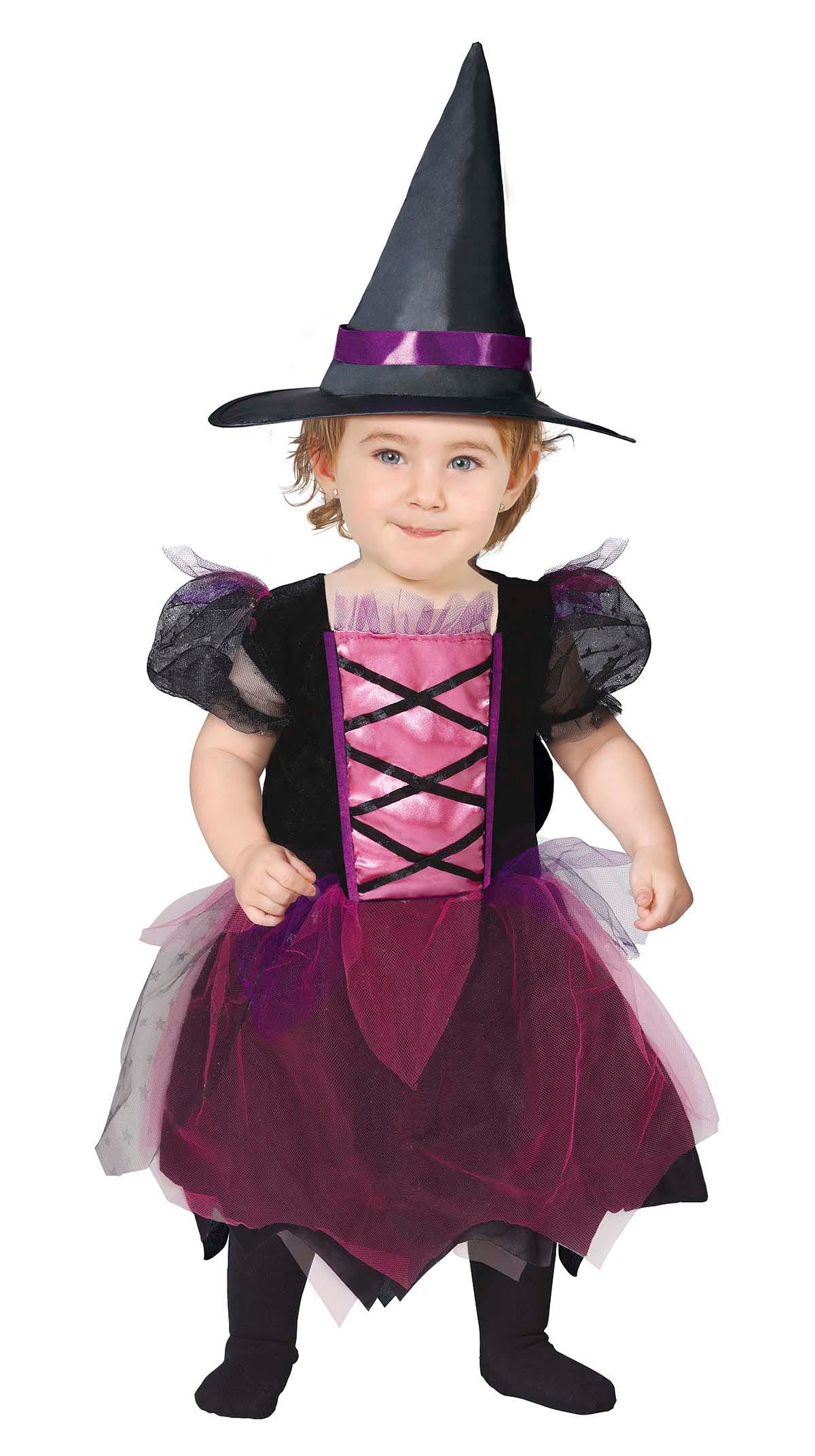 GP83036 – Hexenzauber Baby Kostüm Hut Kleid – Größe: 86/92 – Farbe: Schwarz