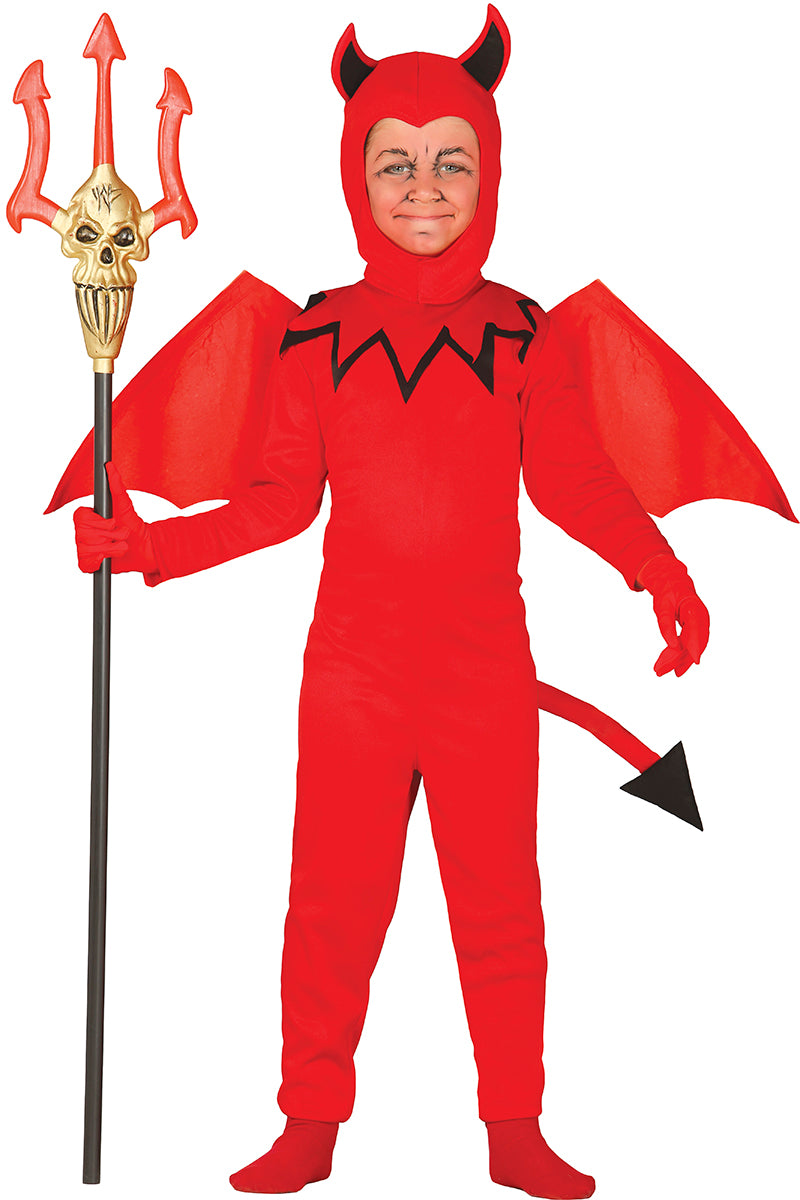 GP83105 – Dämon Flügel Kapuze Schwanz – Größe: 98/104 – Farbe: Rot