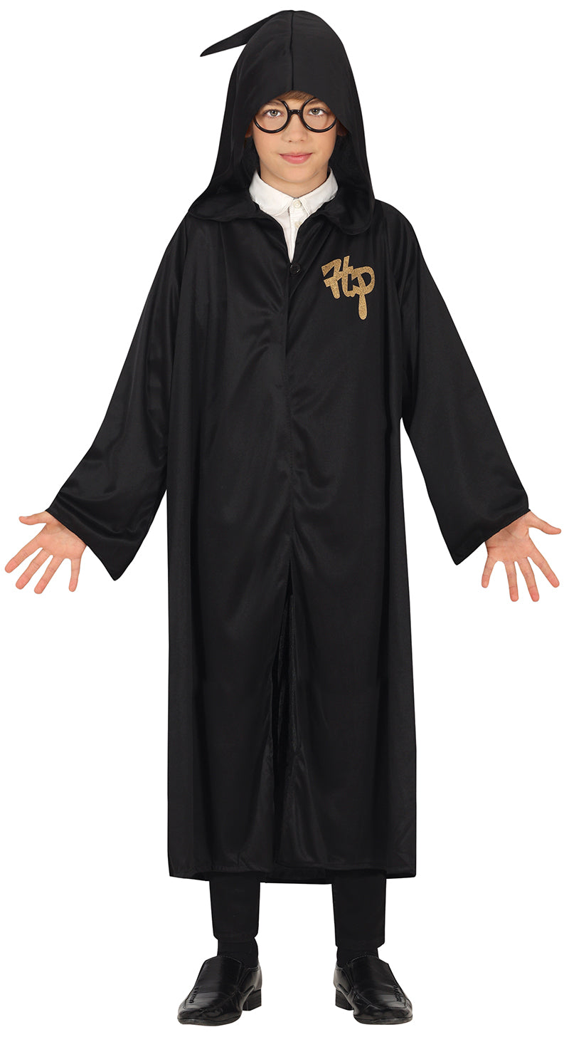 GP83158 – Magische Student Robe Kapuze – Größe: 98/104 – Farbe: Schwarz