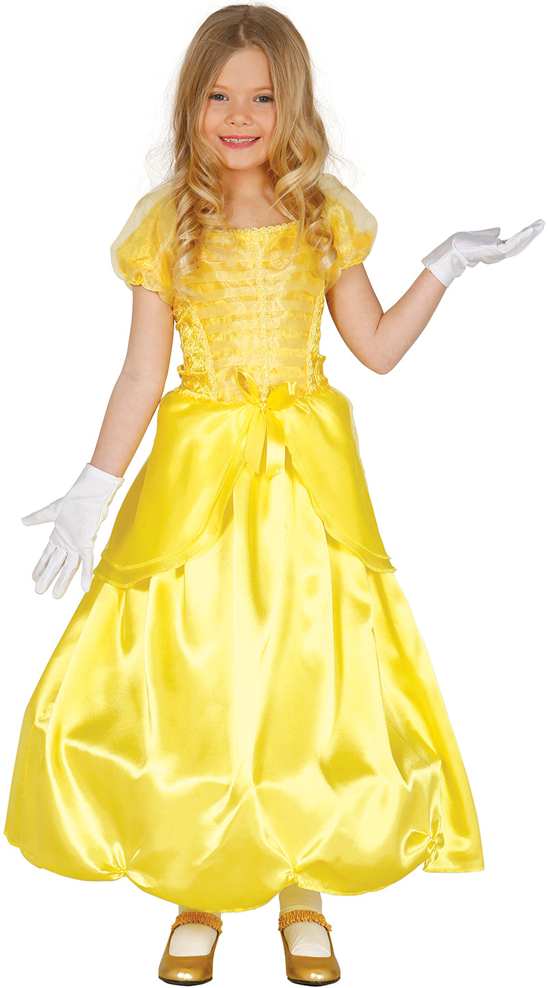 Märchenprinzessin Kleid für Mädchen gelb