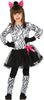 GP83229 – Zebra Karneval Kostüm Haarreif Kleid – Größe: 110/116 – Farbe: Weiß